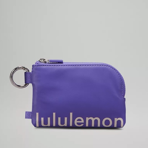 lululemon athletica Handbags - Lululemon Clippable Card Pouch NWT - Dark Lavender / White Opal